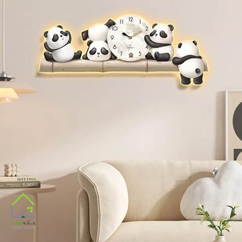 ساعت دیواری طرح پاندا